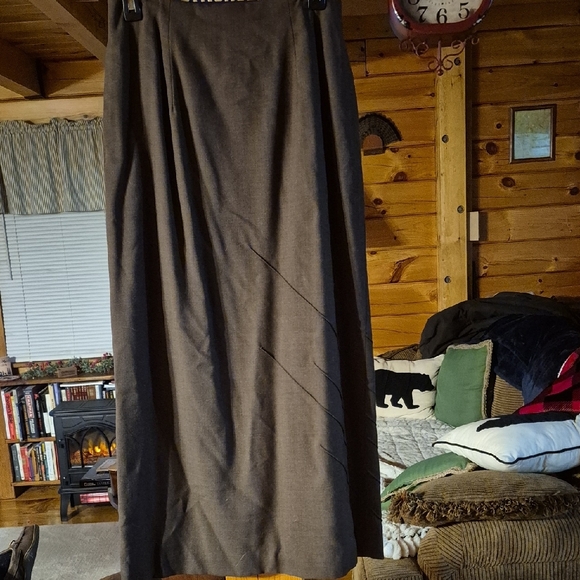 Worth Women's Dark Brown Blazer And Long Skirt Set - Picture 6 of 15